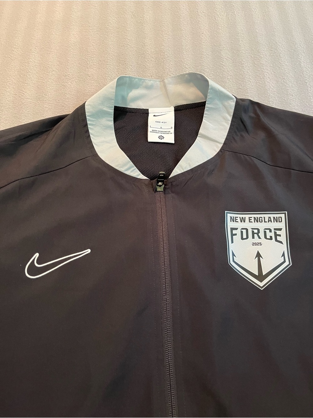 Nike Black and White New England Force Bomber Jacket